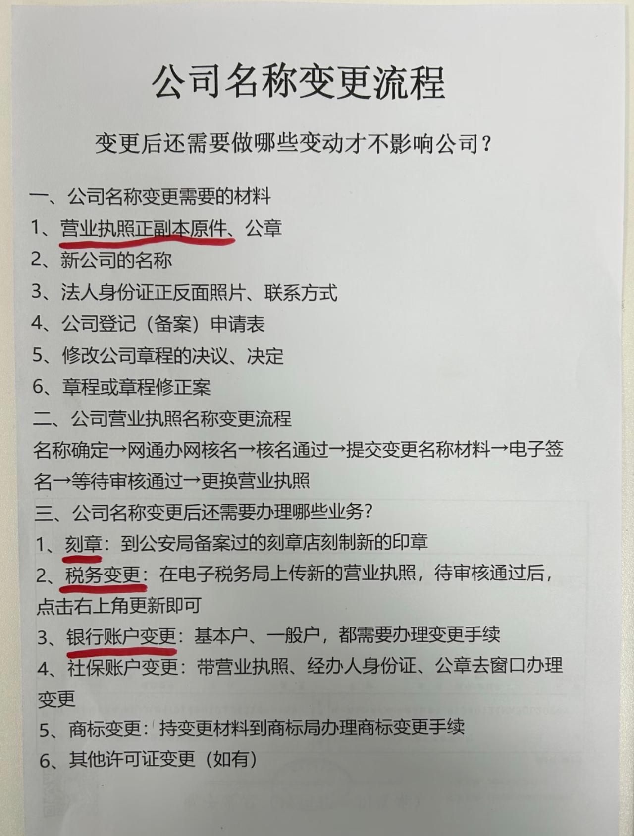 公司名称变更：需要哪些资料？苏州办理流程详解